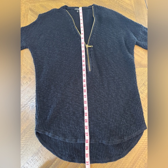 Express Women’s Black Knit Half Zip Sweater - Picture 7 of 8